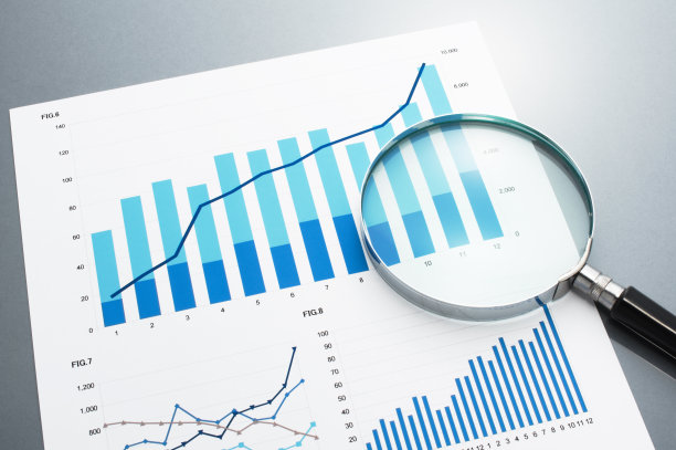 审查业务报告。用放大镜看生长图图片下载