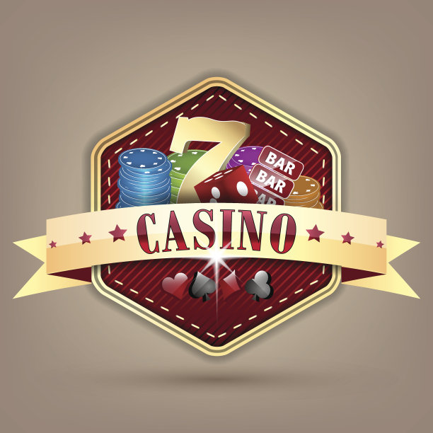 赌场矢量插图与金色丝带图片下载