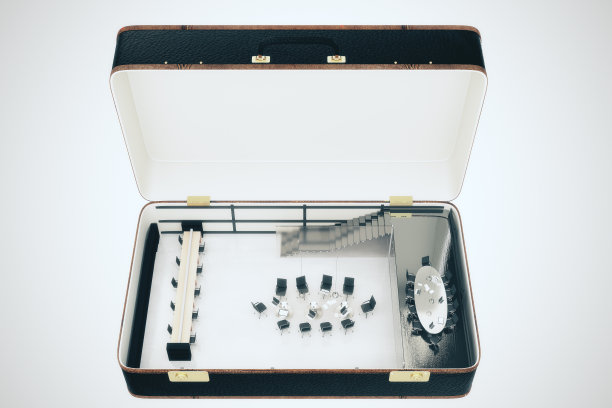 带家具的移动办公概念图片下载