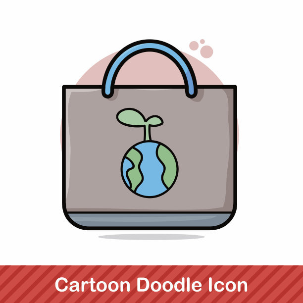 回收购物袋涂鸦图片下载