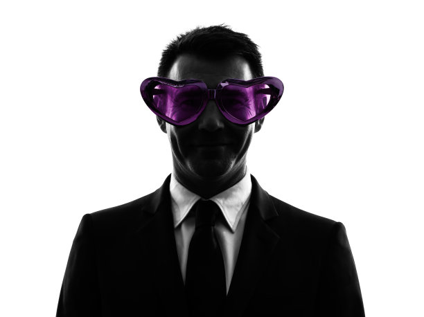 一个可爱的商人，戴着滑稽的眼镜图片下载