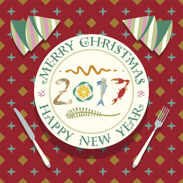 2017年新年快乐背景你的贺卡。图片下载