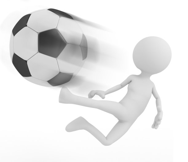 足球运动员击球图片下载