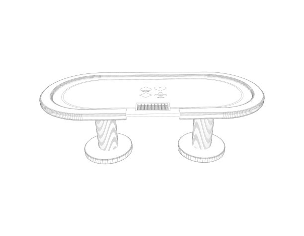 扑克表。矢量插图轮廓。图片下载