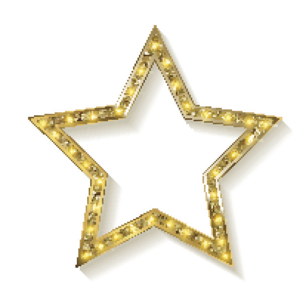 向量金色的星星在白色的背景图片下载