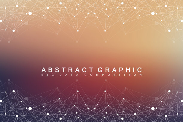 几何图形背景分子和通讯。科学控制论矢量图。图片下载