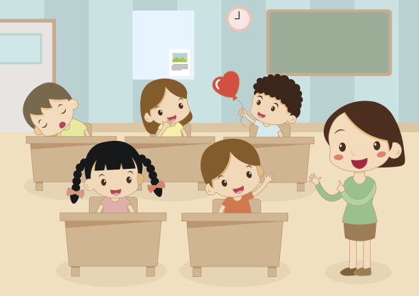 学生和老师在教室里素材图片