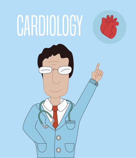 心脏病学概念说明。医生解释心脏结构的矢量图图片下载