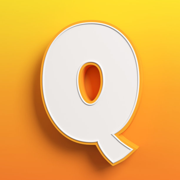 卡通3d字体字母Q图片下载