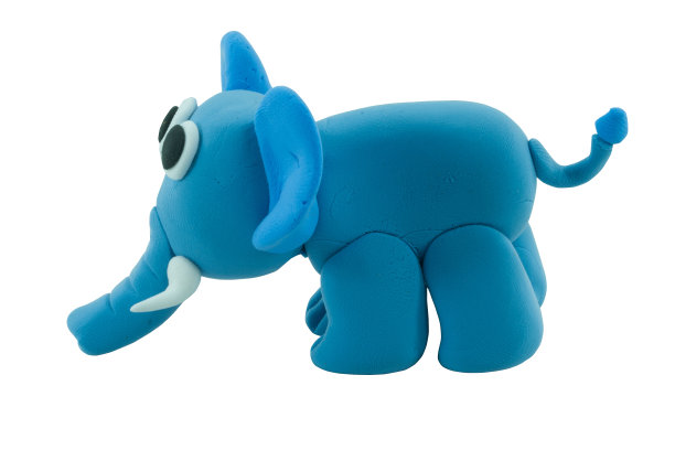 用橡皮泥制成的大象在概念野生动物图片下载