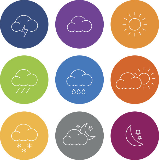 天气图示平面设计图片下载