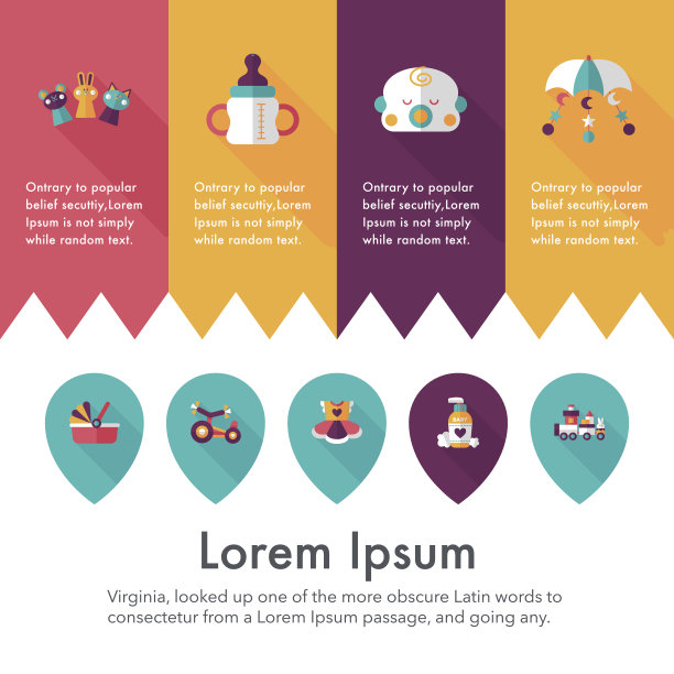 儿童和婴儿图标集图片下载