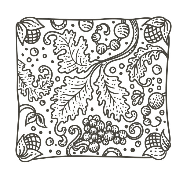 莲座上有葡萄和叶子图片下载