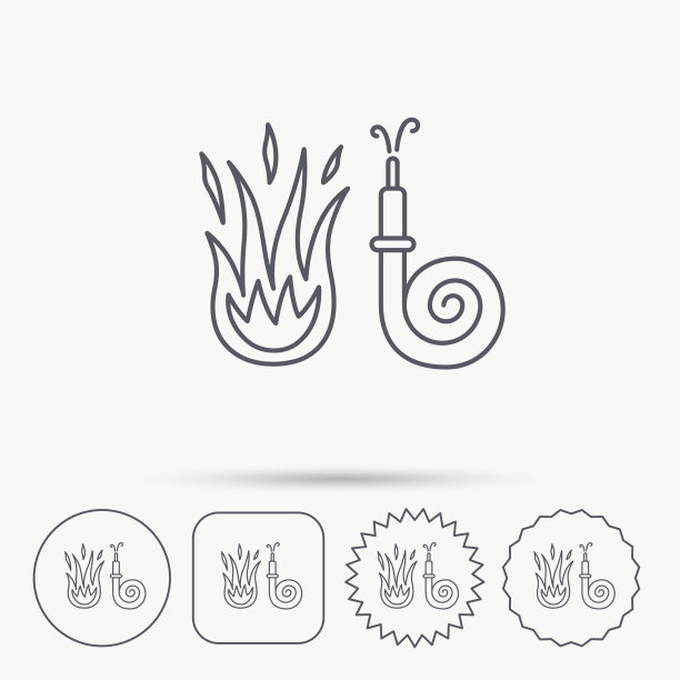 消防水带卷轴图标。消防队员站的信号。图片下载