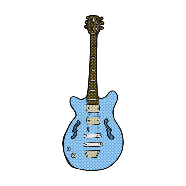 卡通电吉他图片下载