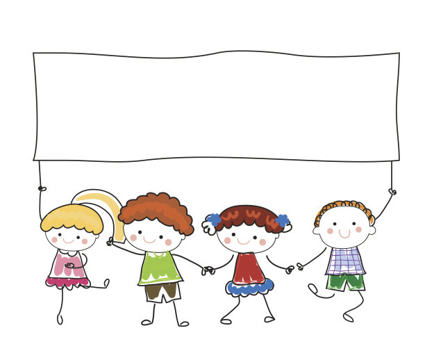 孩子们举着banner图片下载