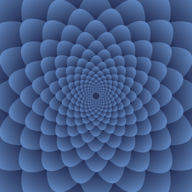 几何圆形花背景，矢量插图。素材图片