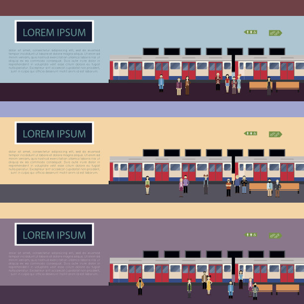 地铁的横幅素材图片