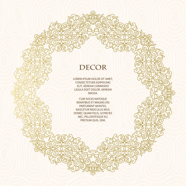 矢量框架设计模板。素材图片