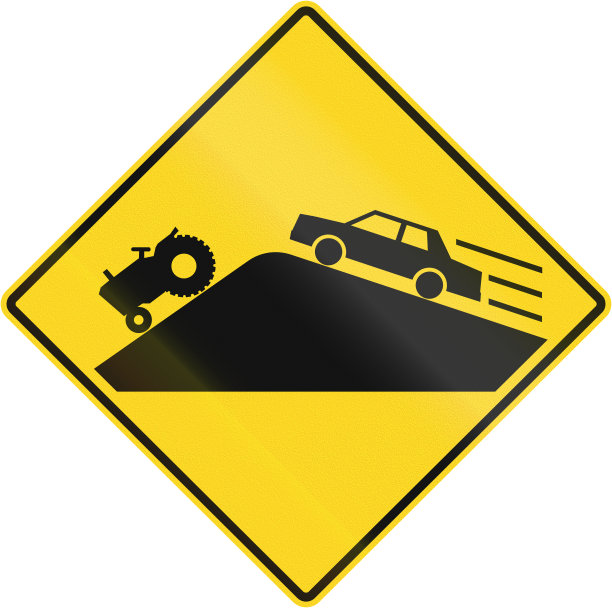 在加拿大，盲头后面的缓慢车辆图片下载