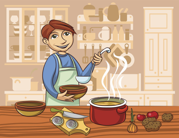 厨房里的好男人图片下载