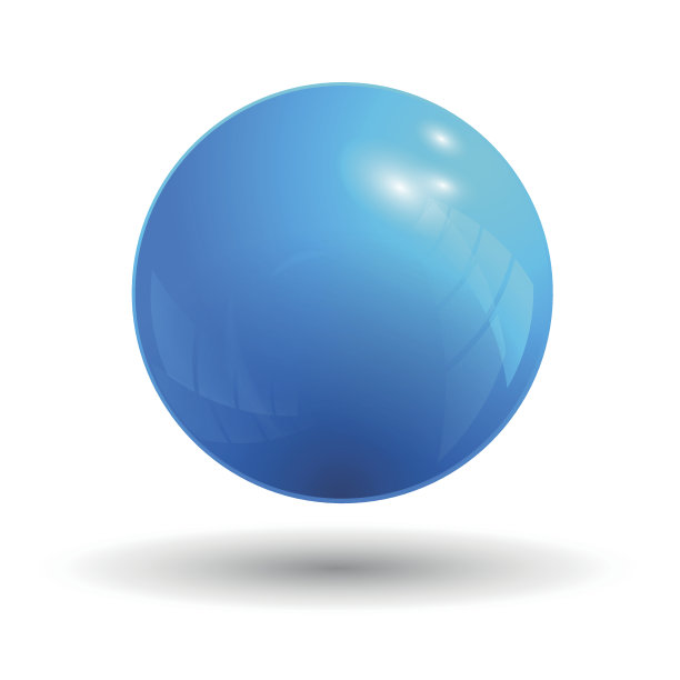 一个大的蓝色圆圈，圆形，气球，球体，抽象矢量插图图片下载