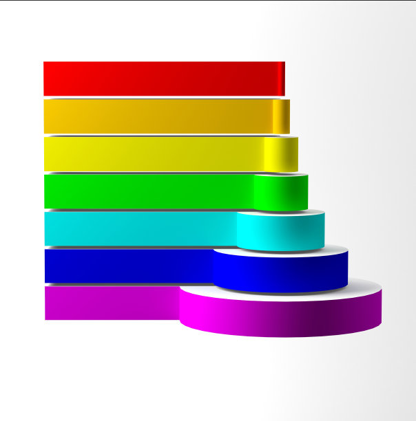 彩色金字塔2.5D图形图片下载