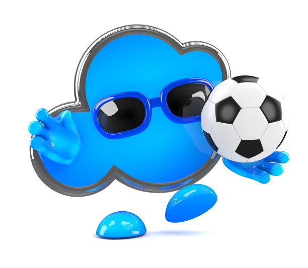 3d Cloud踢足球图片下载