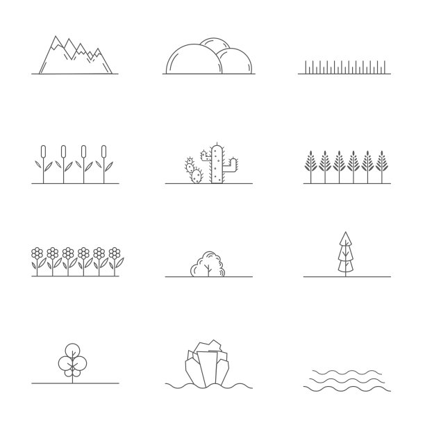 线性景观元素图片下载