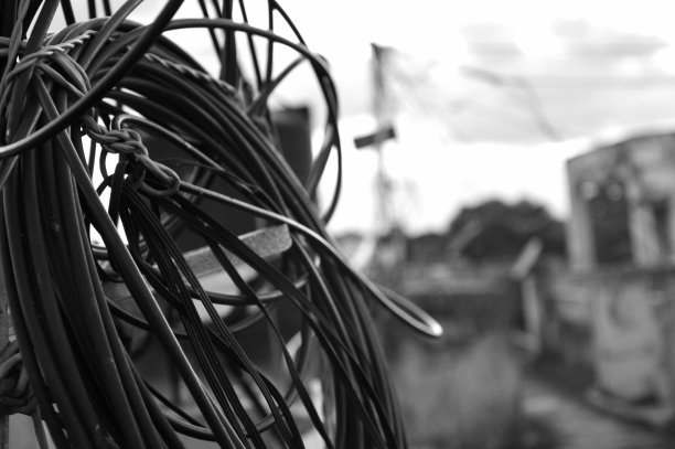 电缆抽象图像与copyspace图片下载
