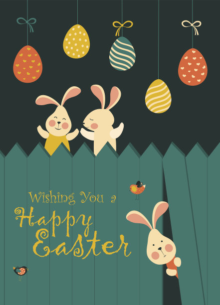 兔子和复活节彩蛋图片下载