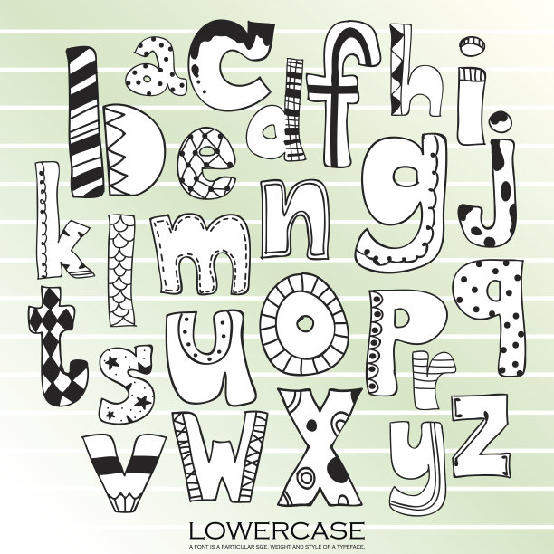 黑色粉笔字母小写字母。手绘写图片下载