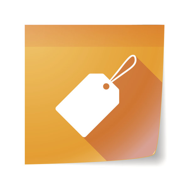 带有购物标签的便利贴图标图片下载