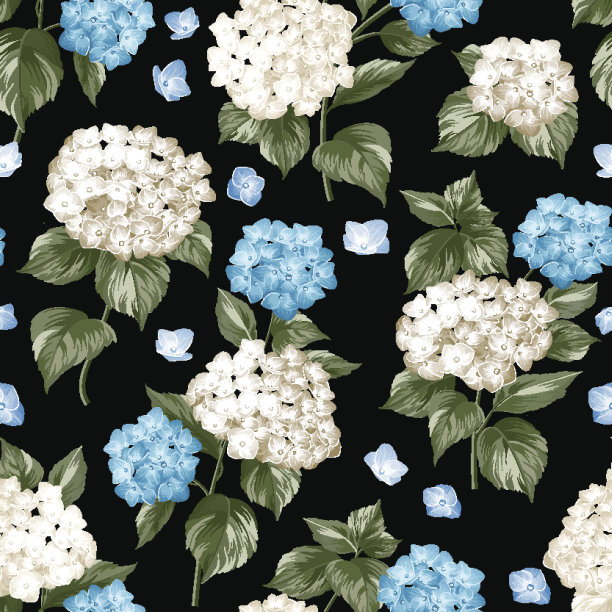 无缝白花图案图片下载