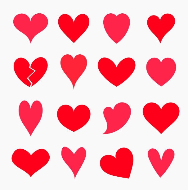 爱心矢量图素材ID：131698180