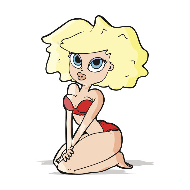 穿着比基尼的卡通女郎图片下载