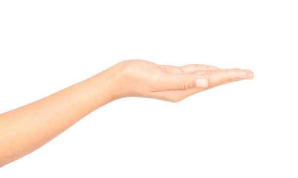 手和食指放在白色图片下载