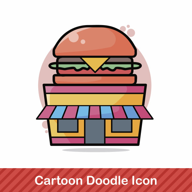 汉堡店涂鸦图片下载