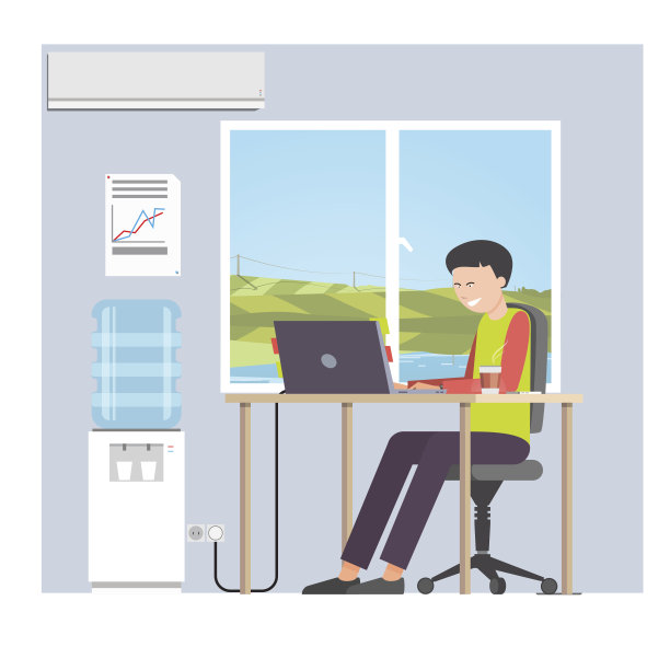 西装革履的企业家在笔记本电脑前工作图片下载