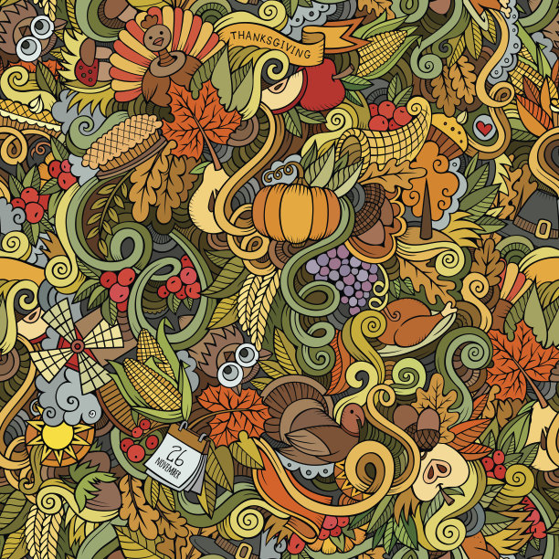 感恩节插画素材ID：131726260