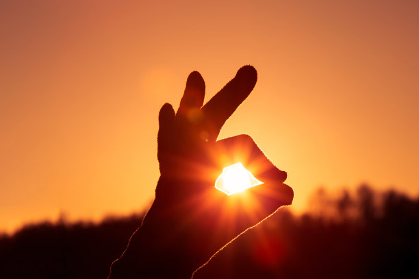 日落时的剪影图片下载