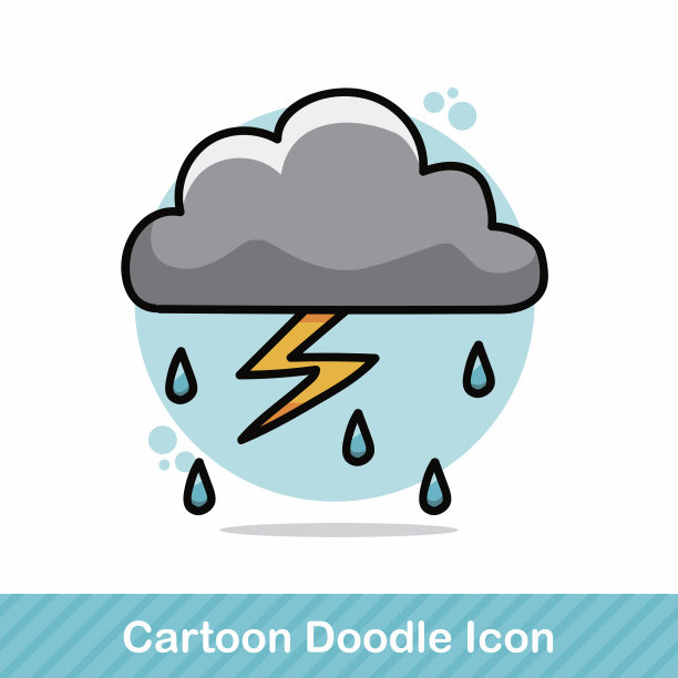 下雨的云涂鸦图片下载