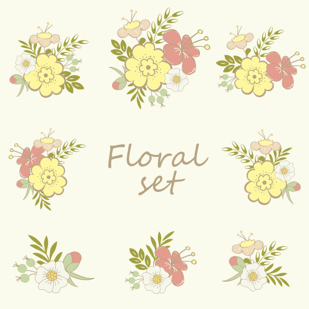 整套婚礼设计元素图片下载