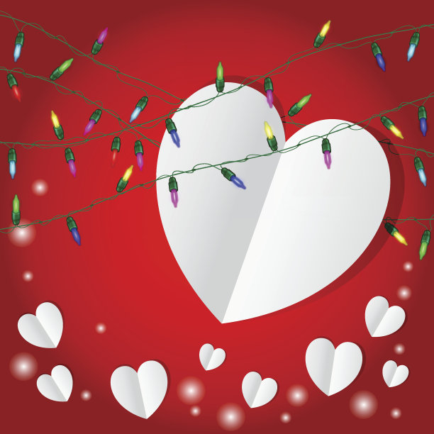 情人节。论文文摘的心。图片下载