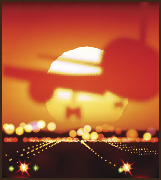 飞机和夕阳图片下载