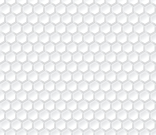 六角无缝矢量模式。浅灰色六边形三维效果图片下载