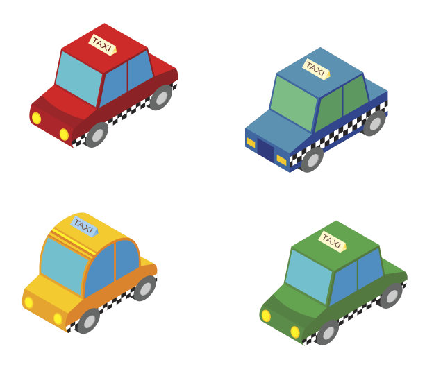 等距的出租车图片下载