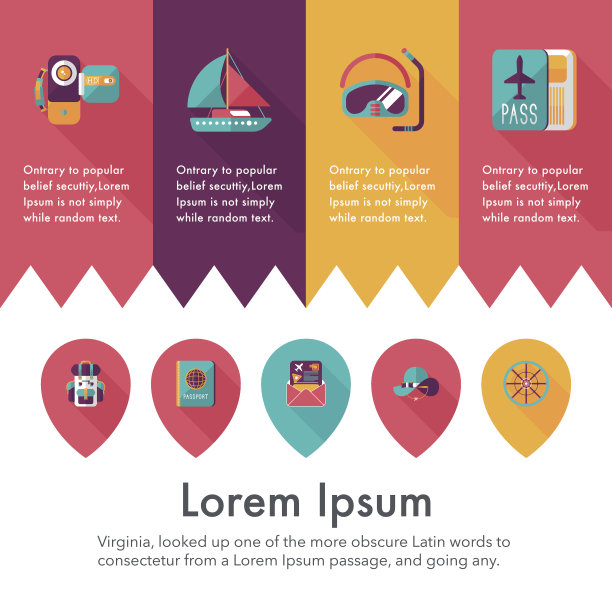 旅游和旅游图标集图片下载