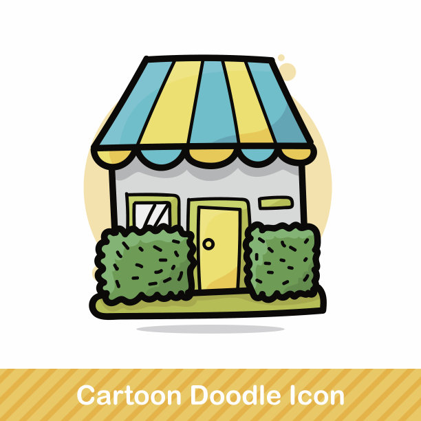 商店商店彩色涂鸦图片下载