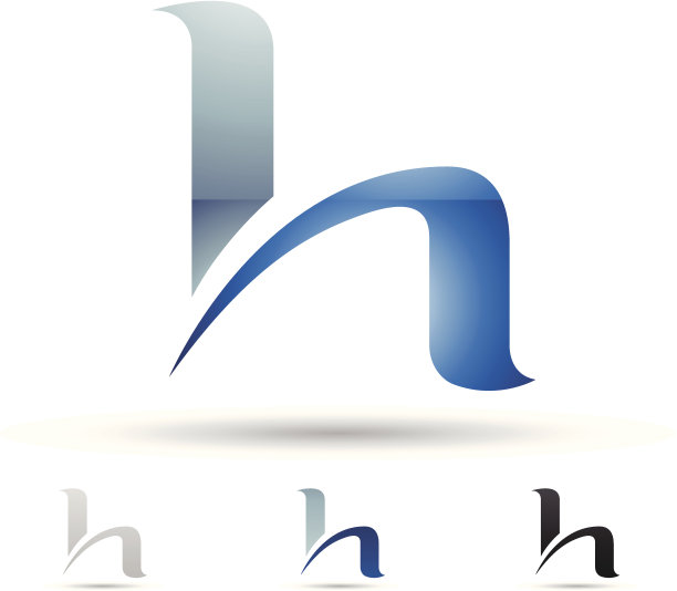 字母H的抽象图标图片下载